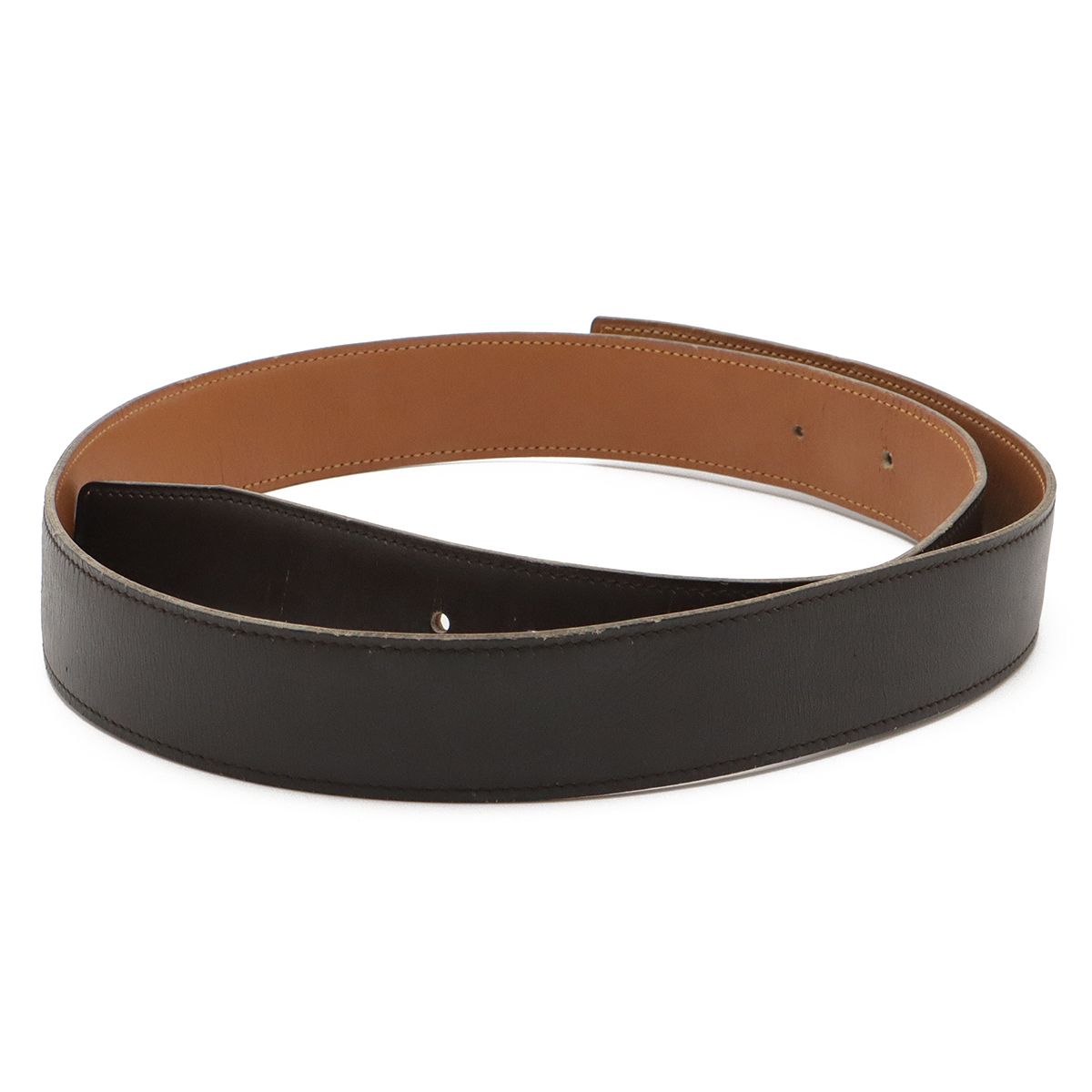 美品 HERMES Ｈベルト 90 リバーシブル レザー ブラウン×ブラック HERMES エルメス ベルト リバーシブル レザー ダークブラウン 茶