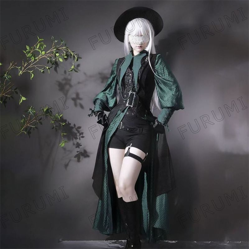 ロリータ 王子スタイル ゴシックロングワンピース 暗黒系 ゴシック調 エレガントハロウィンコーデ おしゃれ 貴族風 コスプレ 長袖 ドレス レディース