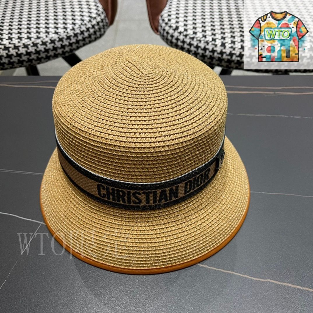 新品未使用　Christian Dior ストローハット 新品未使用】【正規品】クリスチャンディオール ストローハット