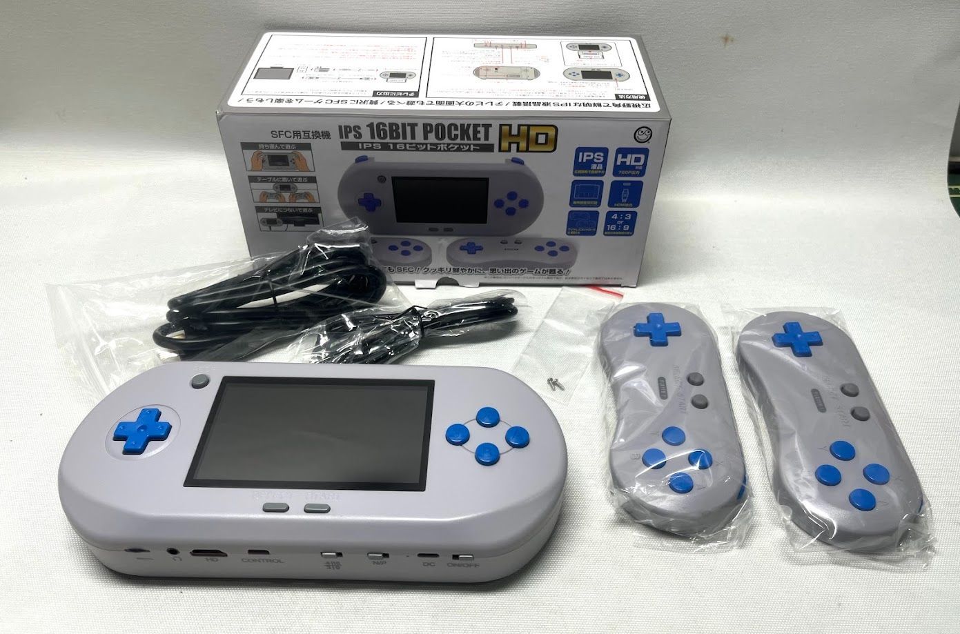 SFC用互換機IPS16ビットポケットHD レトロゲーム ポータブル