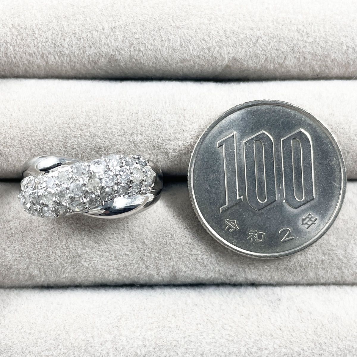 Pt900 天然ダイヤモンド 1.00ct パヴェリング - メルカリ