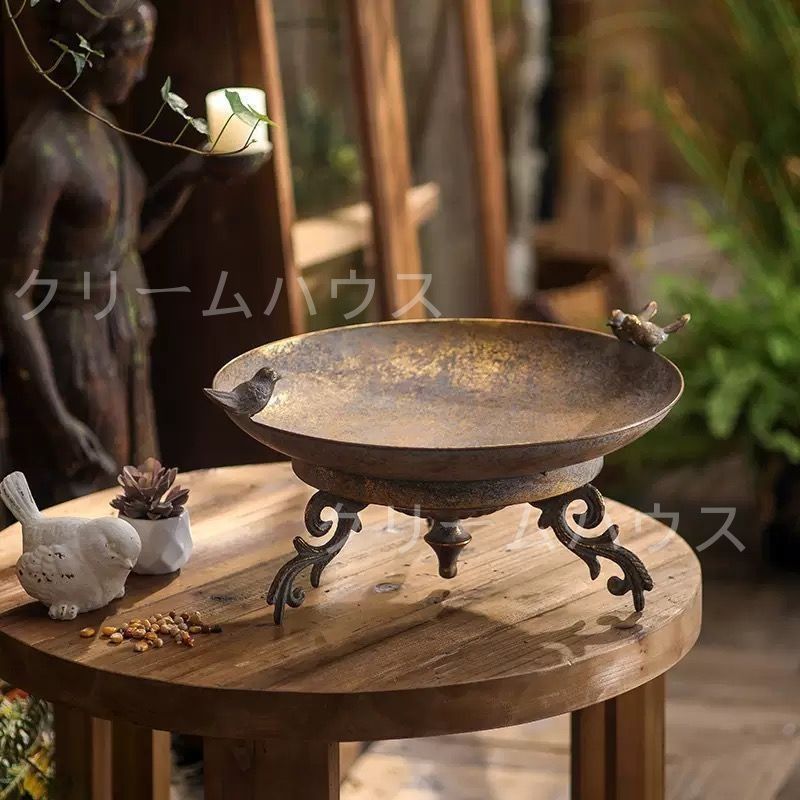 新しい未使用 バードフィーダー 小物トレイ ショップ アンティーク調