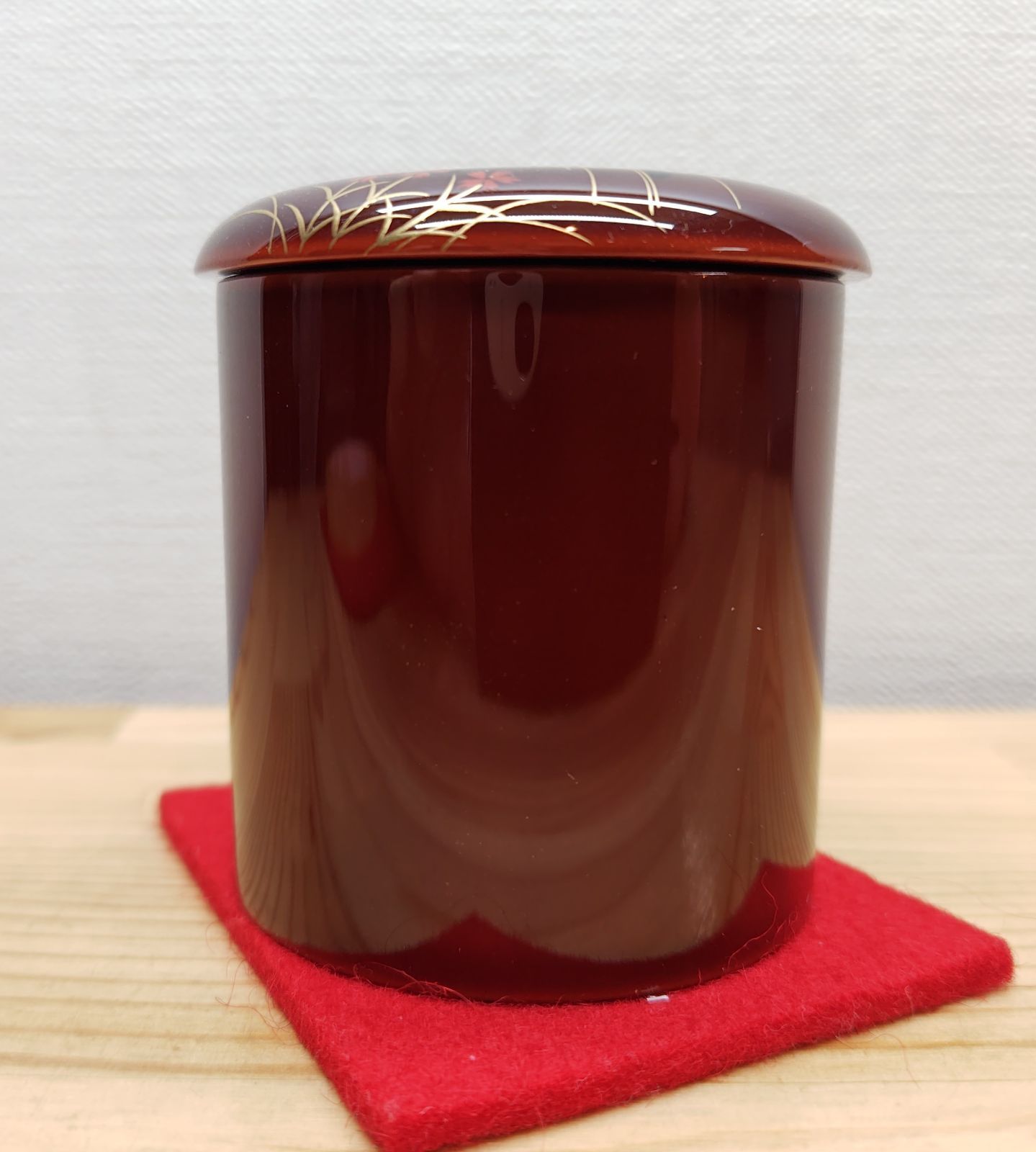 逢絢亭 茶道具 棗 金輪寺棗 山中塗 撫子に鵜飼蒔絵 木製 中村宗悦 共箱入り WWW_IBETON_RU