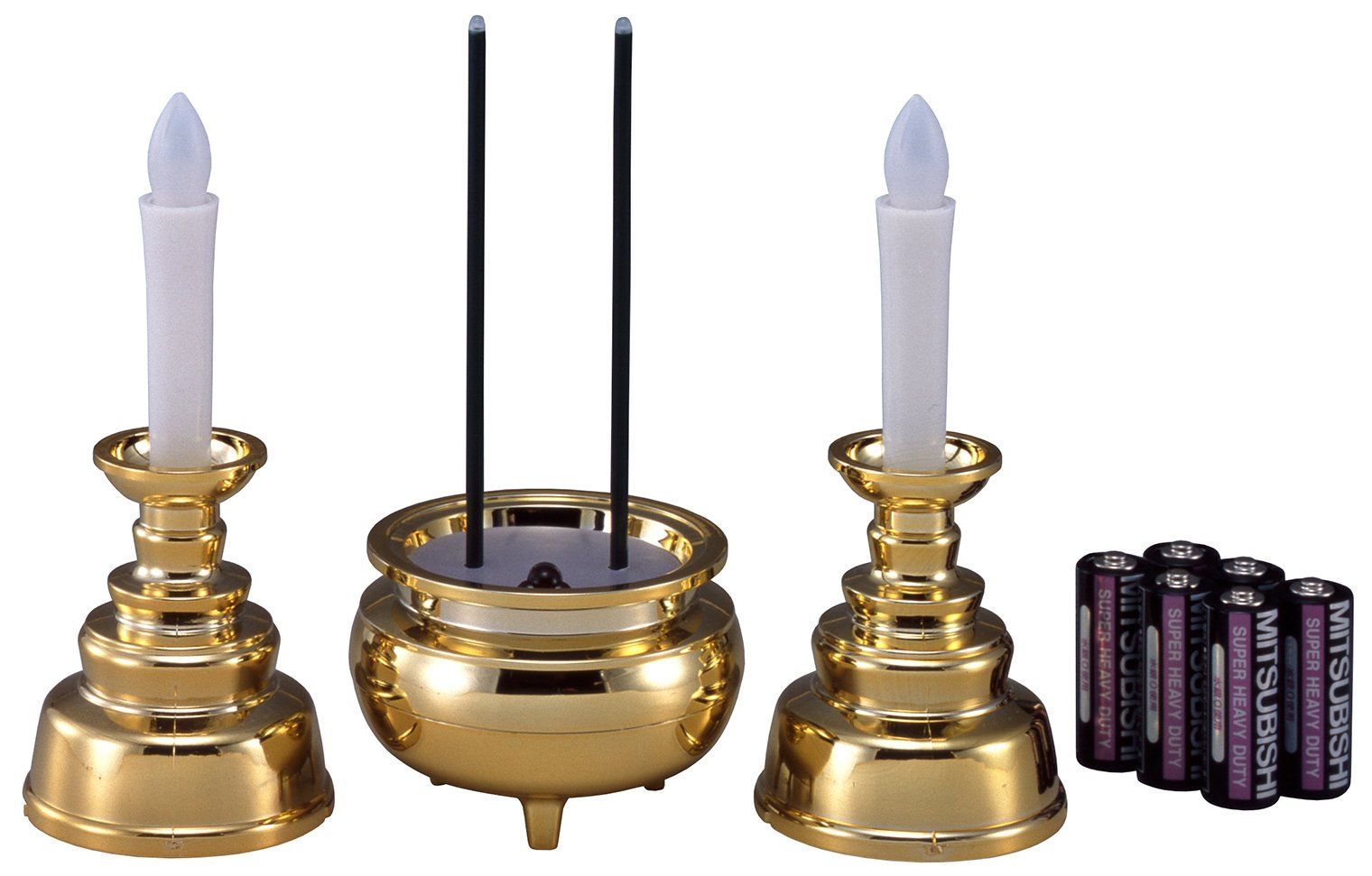 Color ゴールド スマイルキッズ 安心のろうそく お線香 セット ゴールド ろうそく2個 お線香1個入 AGI-102GD