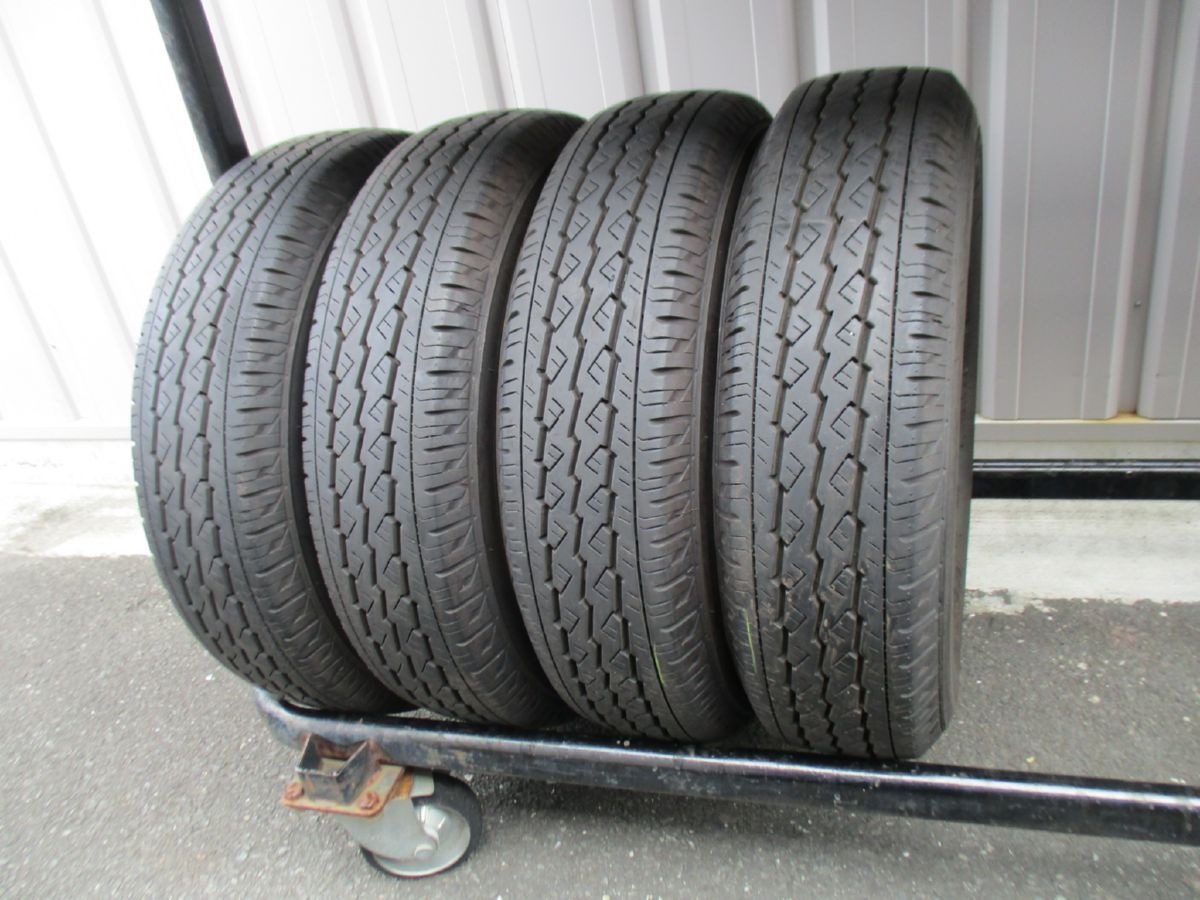 165R13 LT 6PR ブリヂストン V600 製 4本 T59290801 インボイス領収書発行