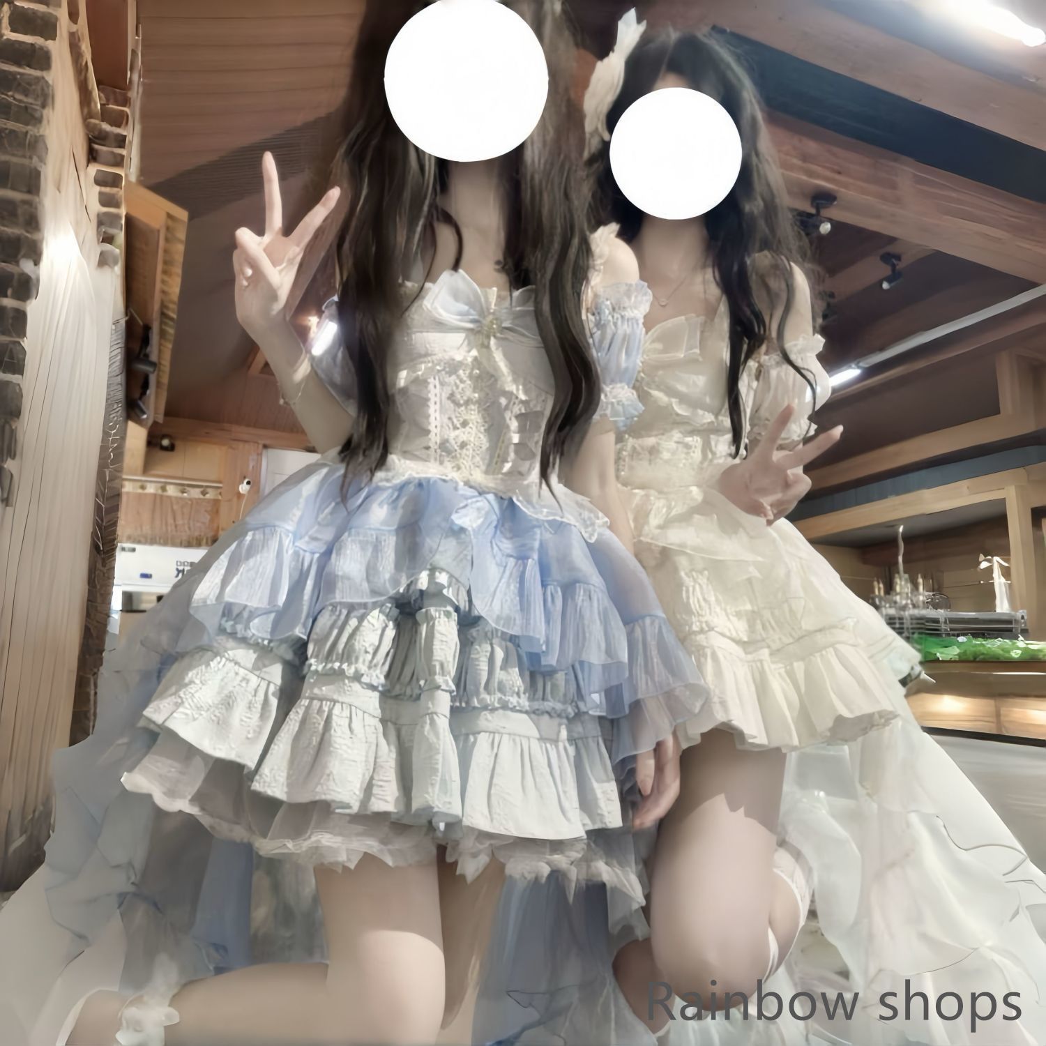 Lolita キャミワンピ ローズ ロリータドレスコスプレ春夏 撮影 デート用 ml330cp34