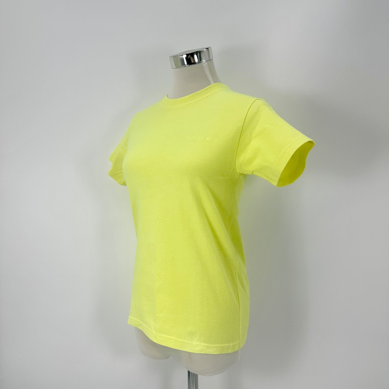 BALENCIAGA バレンシアガ ロゴ Tシャツ イエロー レディース 19年 BALENCIAGA バレンシアガ ロゴ Tシャツ イエロー レディース 19