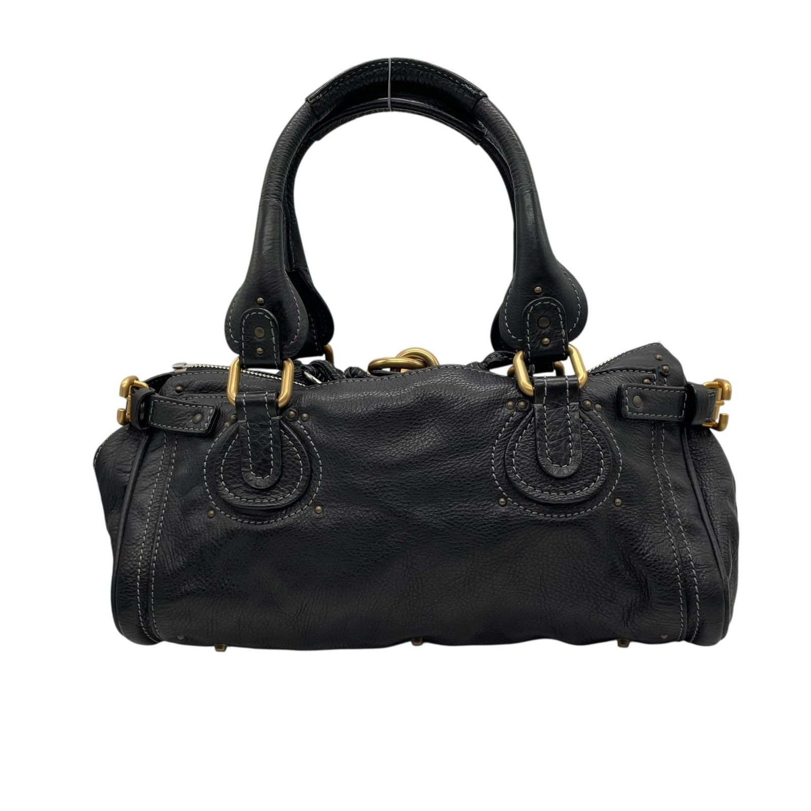 美品 Chloe クロエ パディントン ハンドバッグ 黒 ブラック 本革