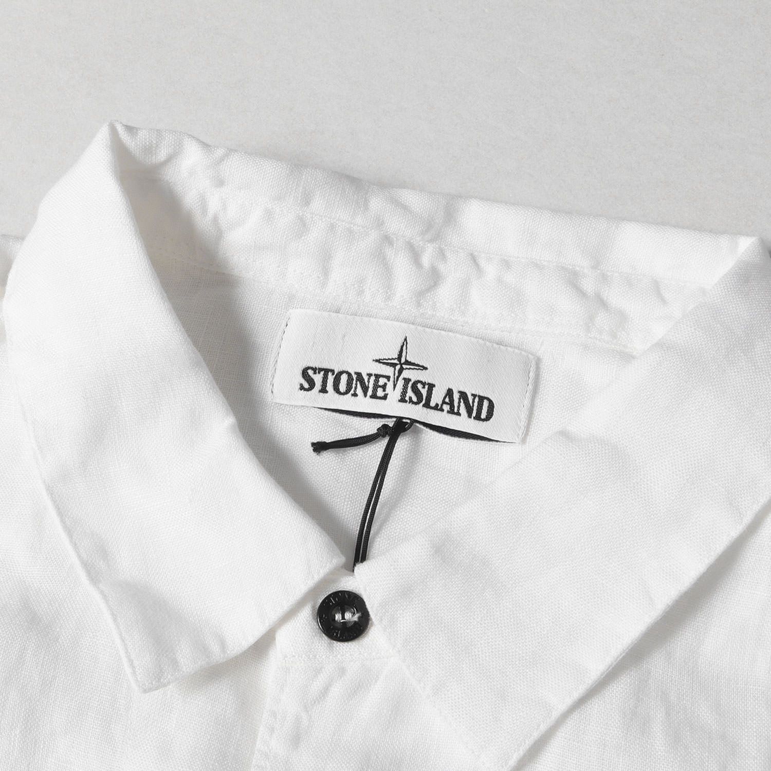 新品 STONE ISLAND ストーンアイランド シャツ サイズ:L 袖 ロゴ 新品 STONE ISLAND ストーンアイランド シャツ サイズ:L 袖 ロゴ