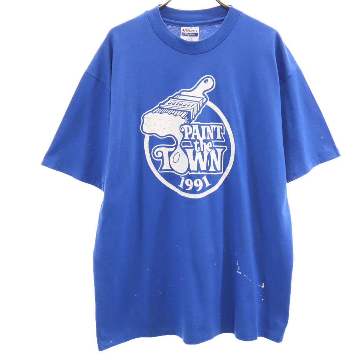 Hanes ヘインズ 90s USA製 オールド PAINT THE TOWN 1991 半袖 Tシャツ 