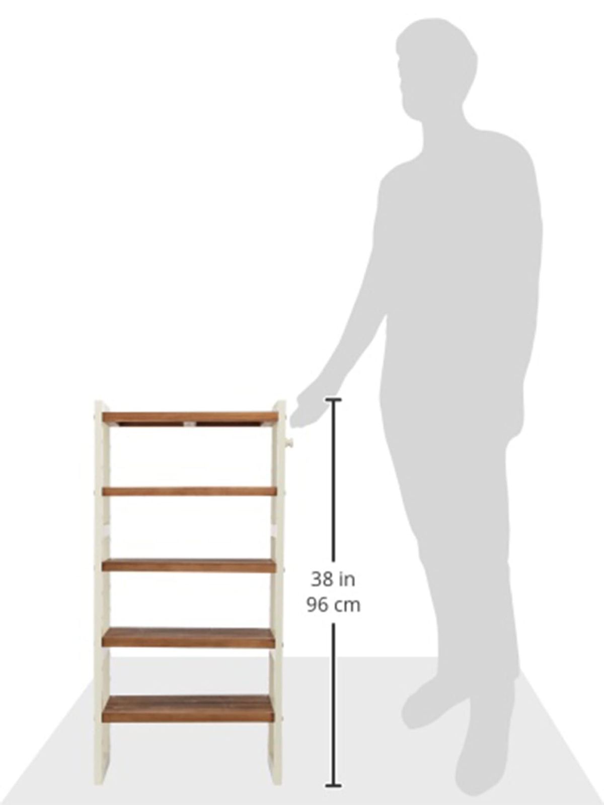 萩原 シューズラック 靴 棚 ラック 靴箱 天然木パイン材使用 木製 下駄箱 玄関収納 5段 ホワイト MSS-6310NIV NEXPOTALLINN_EU
