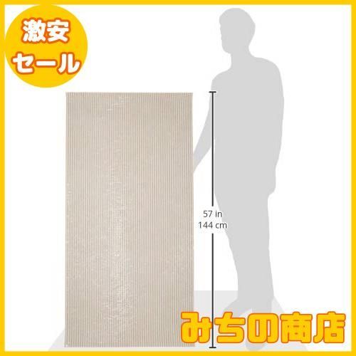 【数量限定】サンコー おくだけ吸着 ペットマット 消臭保護 60×120cm ベージュ BE ロングマット 汚れ防止 【日本製 撥水 消臭 洗える ハサミでカット可】 KG-08