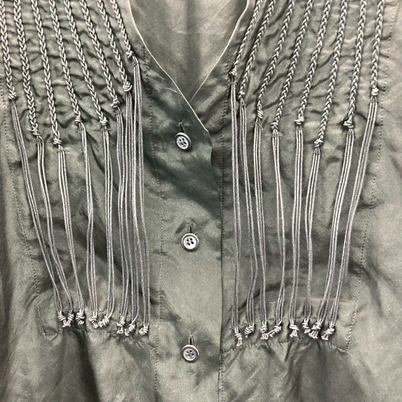 ISSEY MIYAKE イッセイミヤケ シースルーシャツ ノースリーブ シルク 