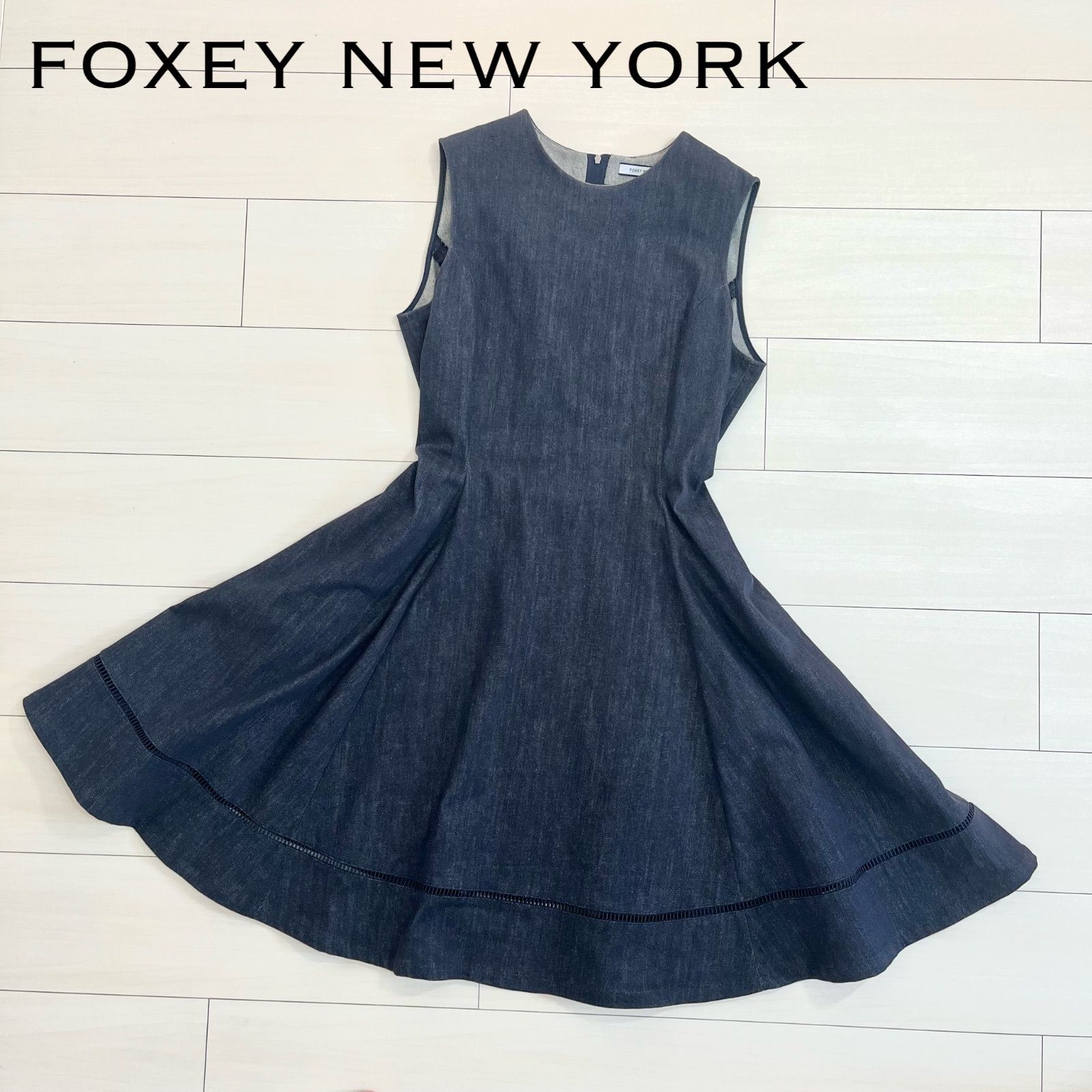 美品FOXEY フォクシーフォクシーニューヨーク デニムワンピース