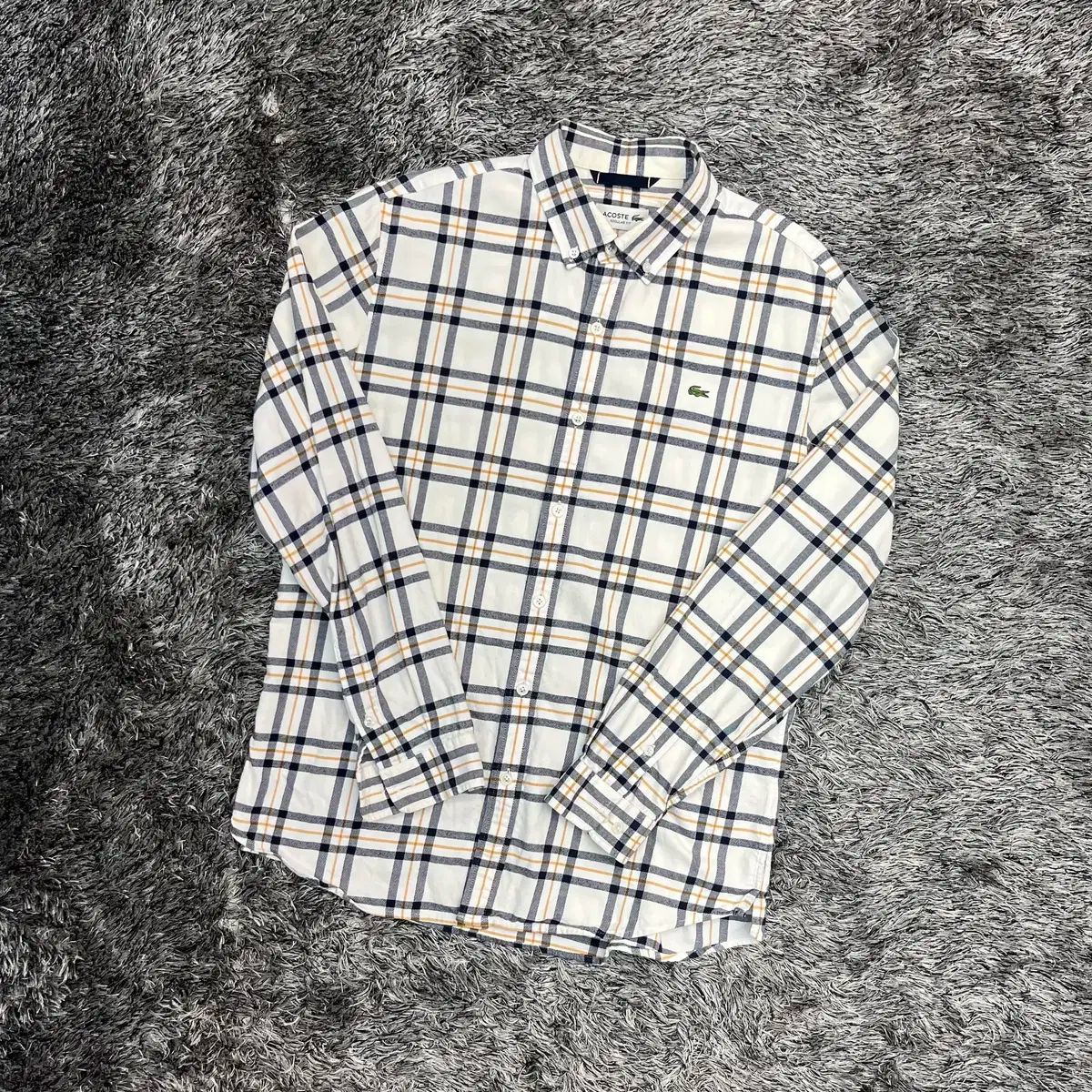 LACOSTE(ラコステ) メンズ フランネル チェック レギュラーフィット シャツ （ 40 ）