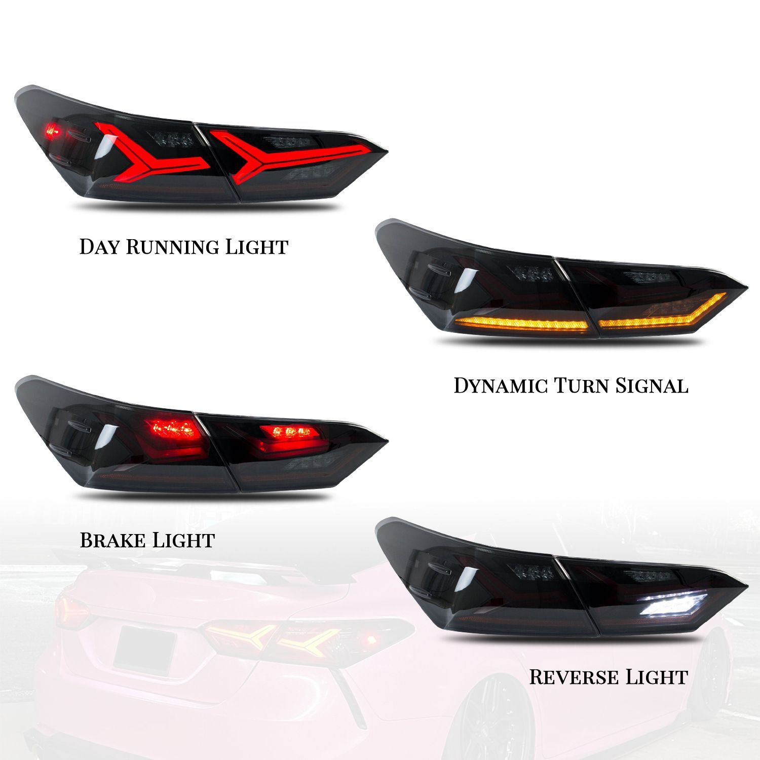 トヨタ カムリ 18-22年モデル 用 LEDエアプレーンスタイル尾灯ユニット改造 FFCRYSTALESIA_COM