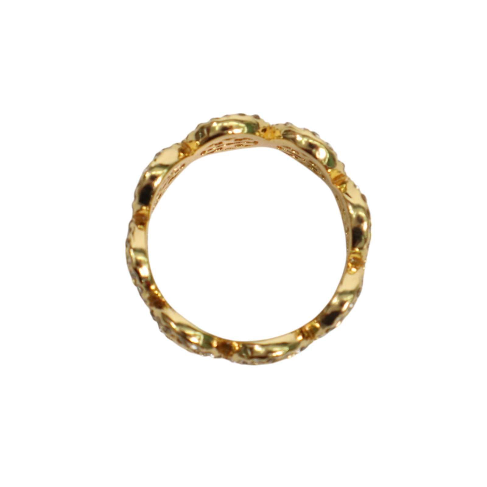 *TORY BURCH*ラインストーン付き リング Tory Burch トリーバーチ ロゴ☆ ラインストーン リング 指輪 Sz