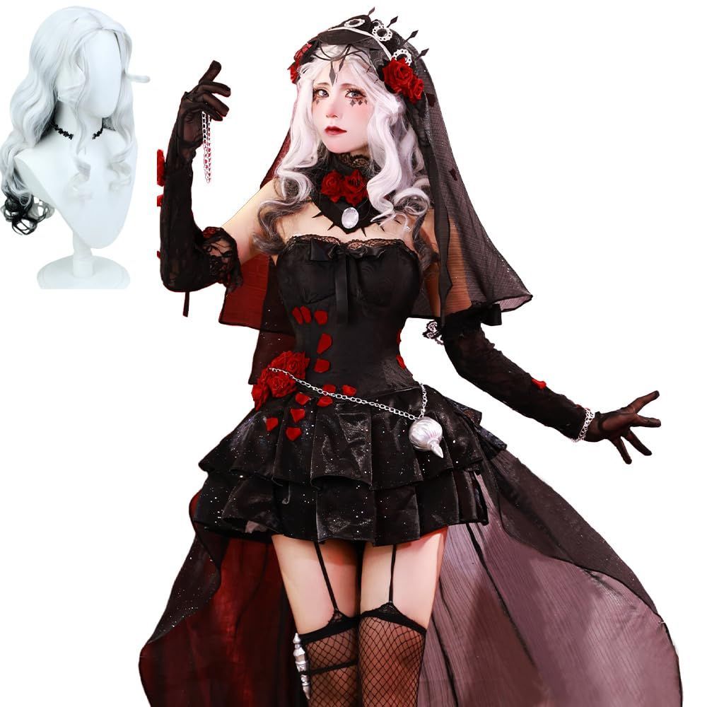 COSPLEE 第5人格 コスプレ 第五人格 長い夜 エダ メスマー 心理学者 コスプレ衣装 かつらをつける変装服 仮装 コスチューム cosplay 変 ハロウィン