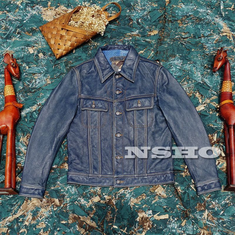 インディゴ 茶芯カウハイド 50's サードタイプ Gジャン ライダース ギフト レザージャケット 557 3rd Type 牛革