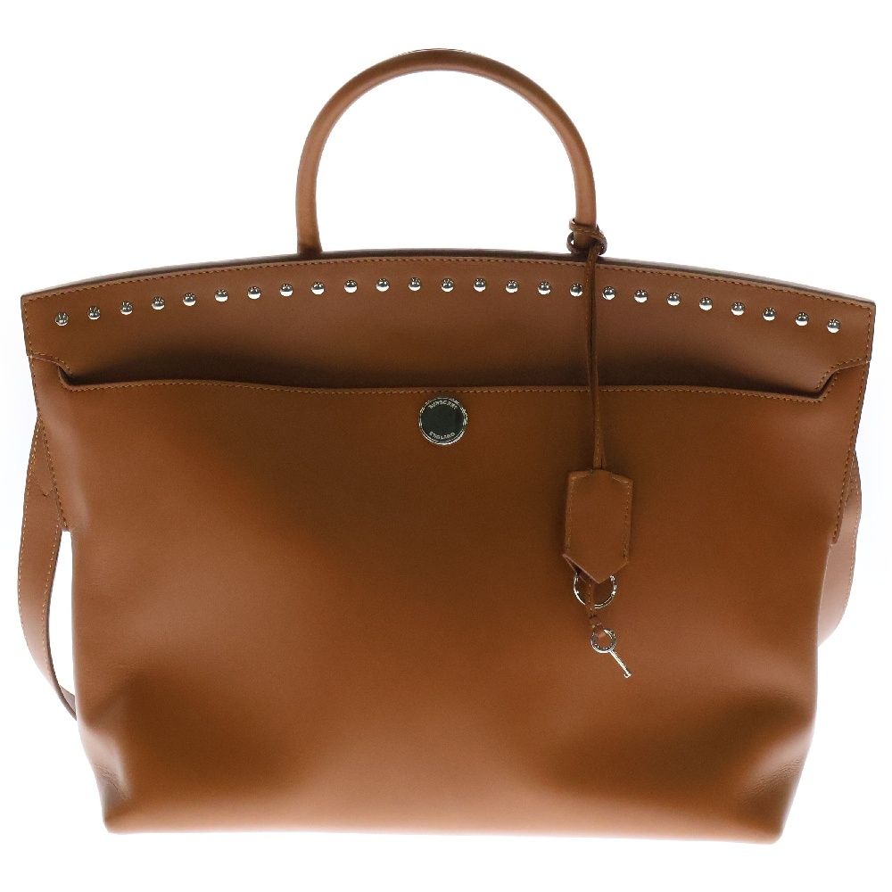 美品 バーバリー スタッズ レザー2way ハンドショルダーバッグ BURBERRY (バーバリー) スタッズ 2WAY ショルダーバッグ ハンドバッグ