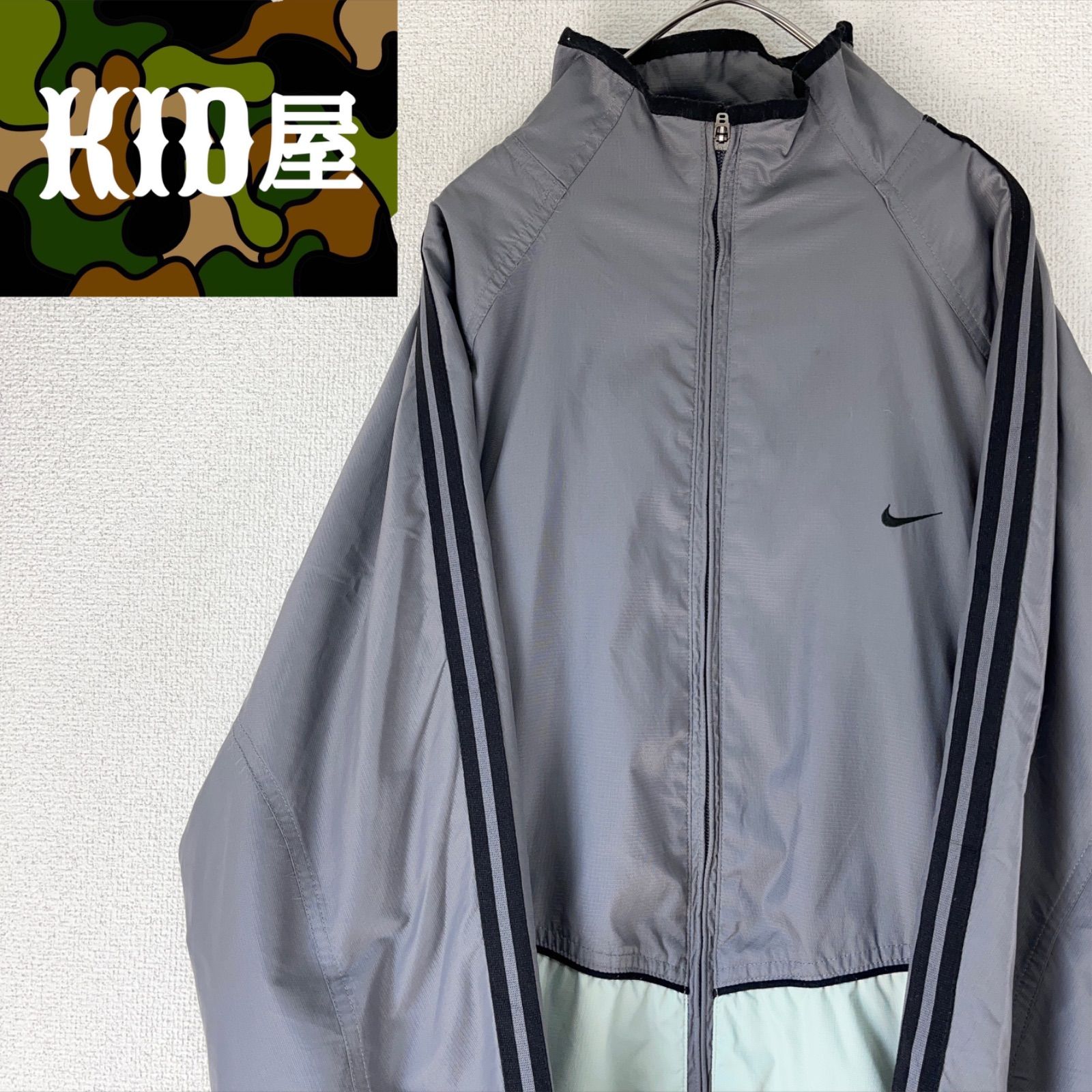 NIKE ナイキ ナイロンジャケット 2本ライン 2トーン - メルカリ