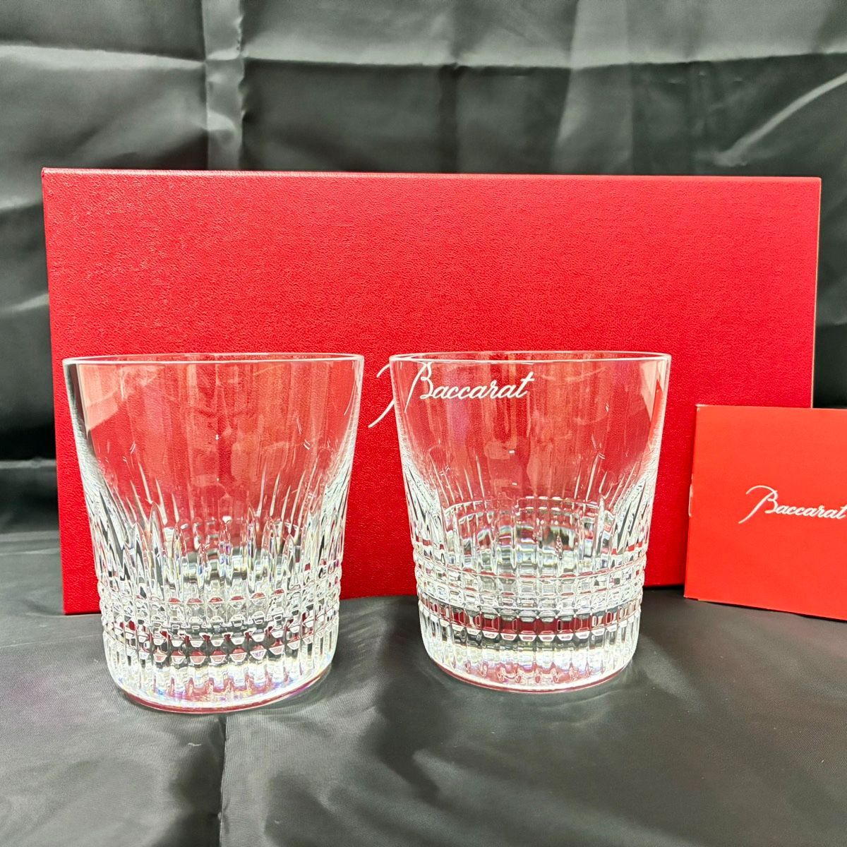 ◆ ◆Baccarat バカラ ナンシー タンブラー ロックグラス ペア クリスタル クリア M1382