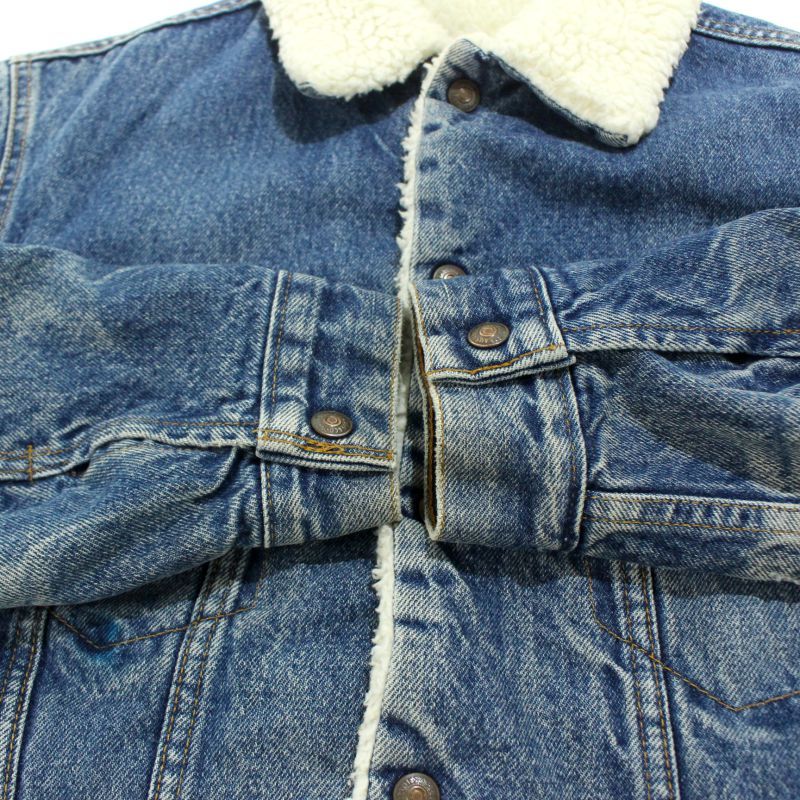 80s USA製 vintage Levi's 襟・裏地ボア デニムジャケット メンズ 表記