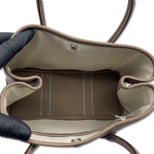 エルメス ガーデンパーティ TPM エトゥープ シルバー金具 K刻印 エルメス専門店 HERMES ガーデンパーティ TPM エトゥープ