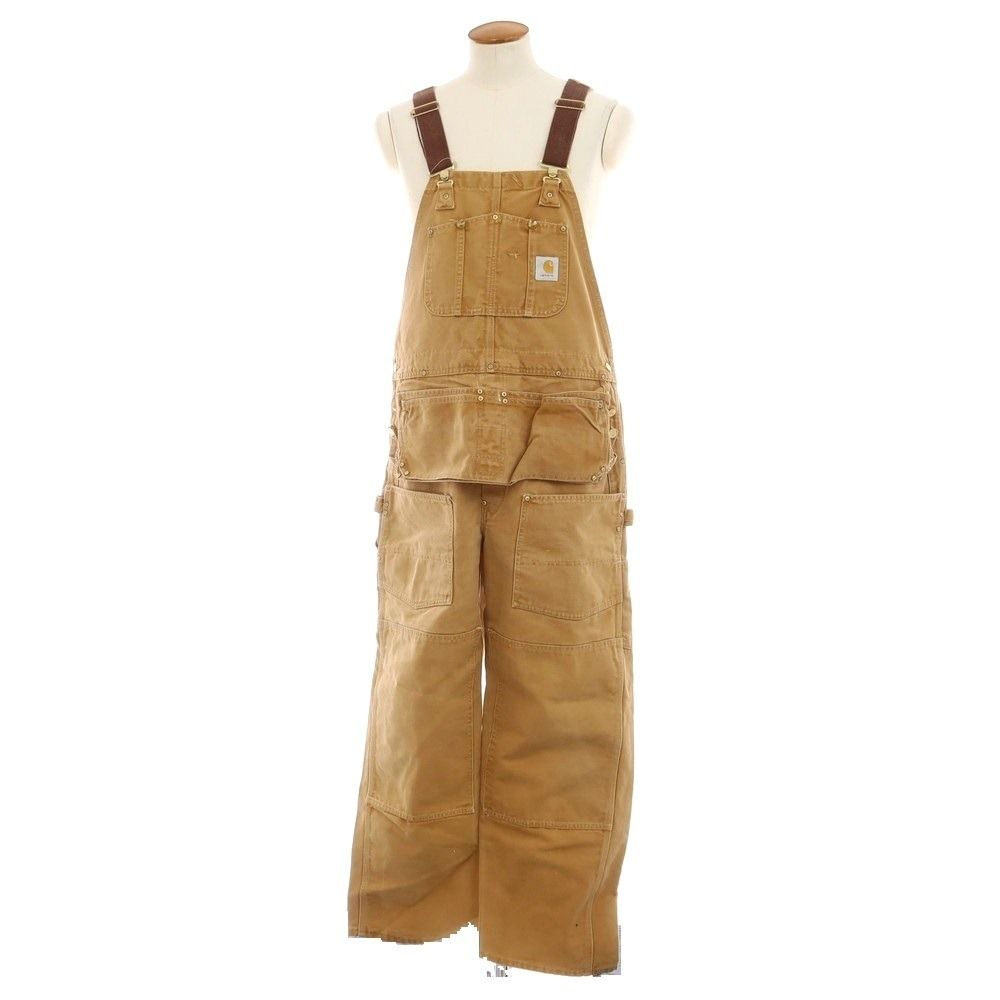 【中古】カーハート Carhartt コットン ダックカーペンタービブ オーバーオール キャメル【サイズ表記なし(L位)】【メンズ】