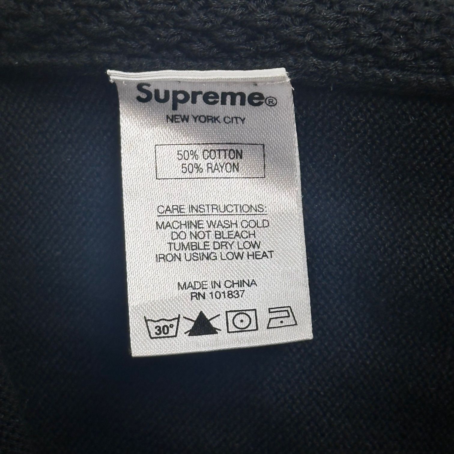 国内正規 Supreme 16AW Cable Stripe Knit L/S Polo ケーブル