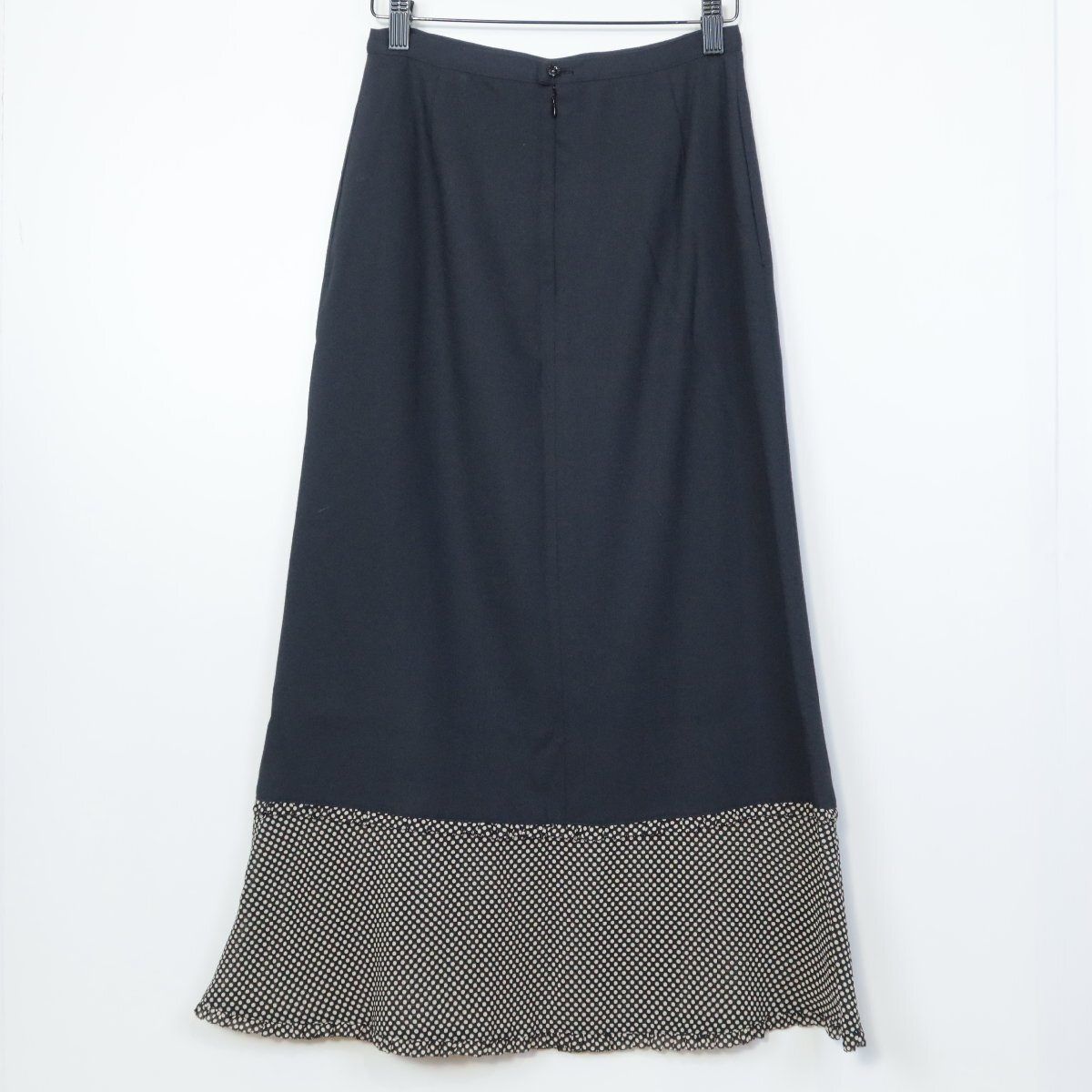 【美品！】インゲボルグ INGEBORG★2点セット！可愛いドット柄♪ブラウス 切替スカート 黒系 S 希少ヴィンテージ 着回し力抜群 z6614 美品！】インゲボルグ INGEBORG☆2点セット！可愛いドット柄♪ブラウス