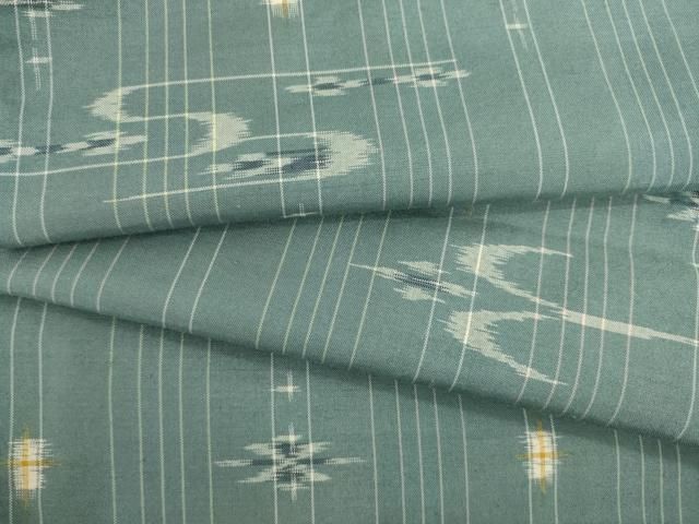 平和屋着物●上質な紬　琉球絣文様　正絹　逸品　AABC1960ck 平和屋着物○上質な紬 琉球絣文様 正絹 逸品 AABC1960ck