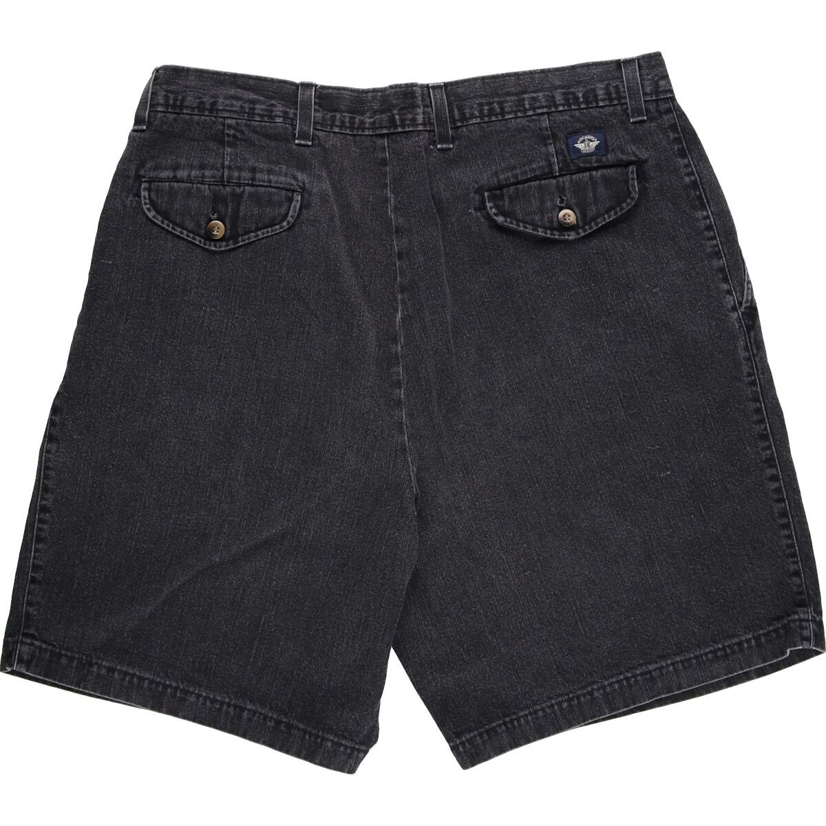 古着 DOCKERS ツータック ブラックデニムショーツ ショートパンツ USA 