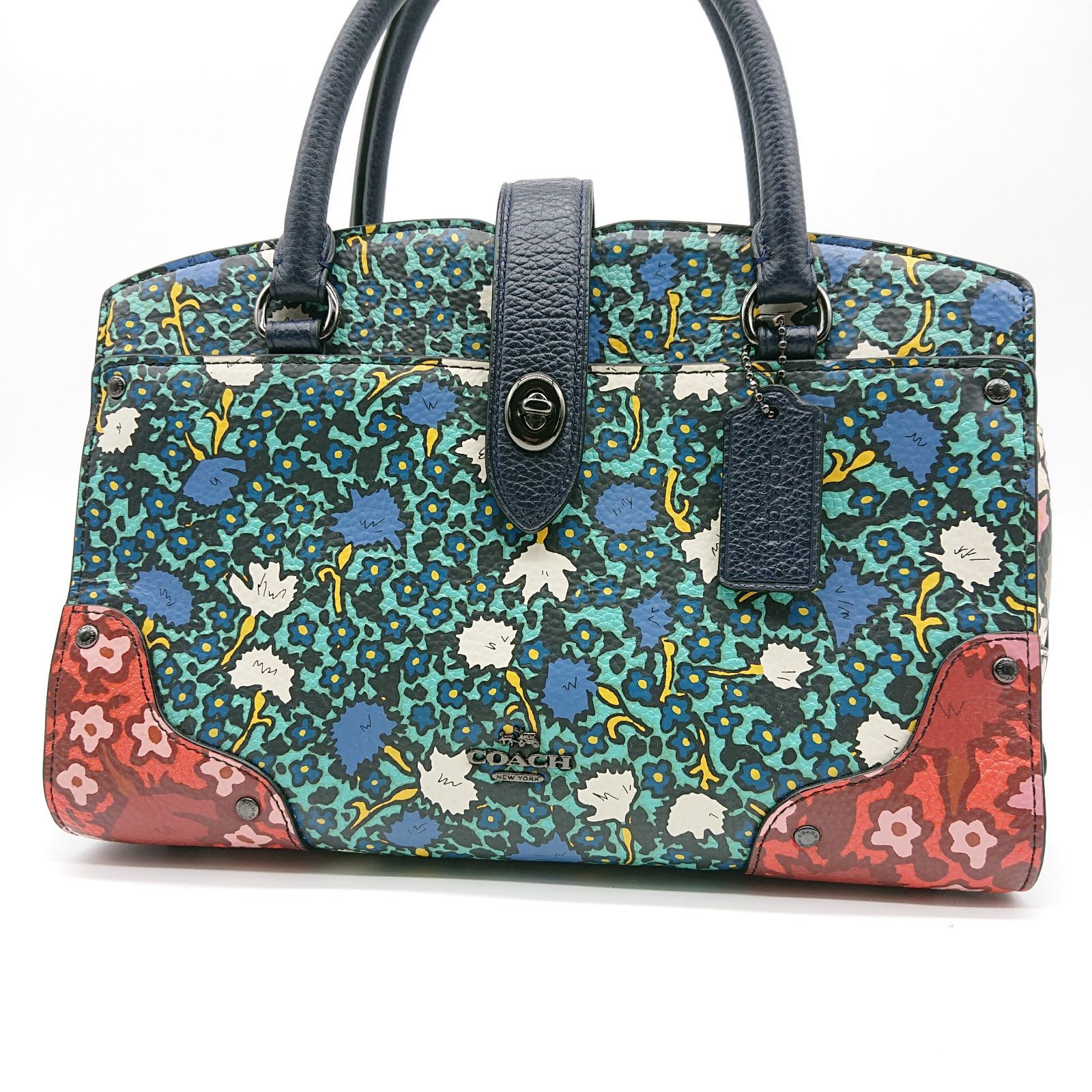 COACH コーチ 2WAY ショルダーバッグ 57703 花柄 ハンドバッグ