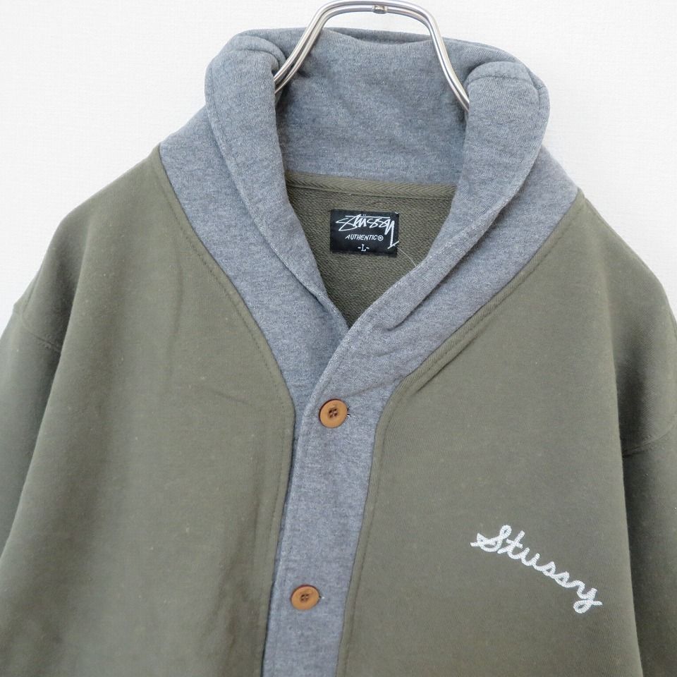 STUSSY ステューシー スウェットカーディガン old stussy L