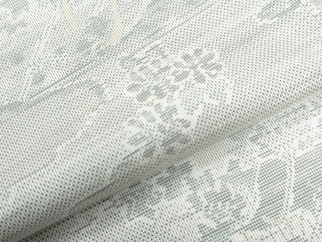平和屋着物▽本場大島紬 単衣 白大島 9マルキ 140亀甲 吉祥文