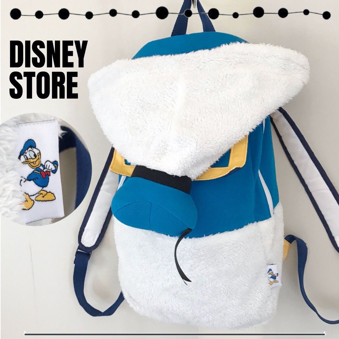 ディズニーストア限定☆ドナルドダック/Disney/Donald Duck☆バックパック/リュック/デイパック(フード付き)☆パイル地  #2409S012 - メルカリ