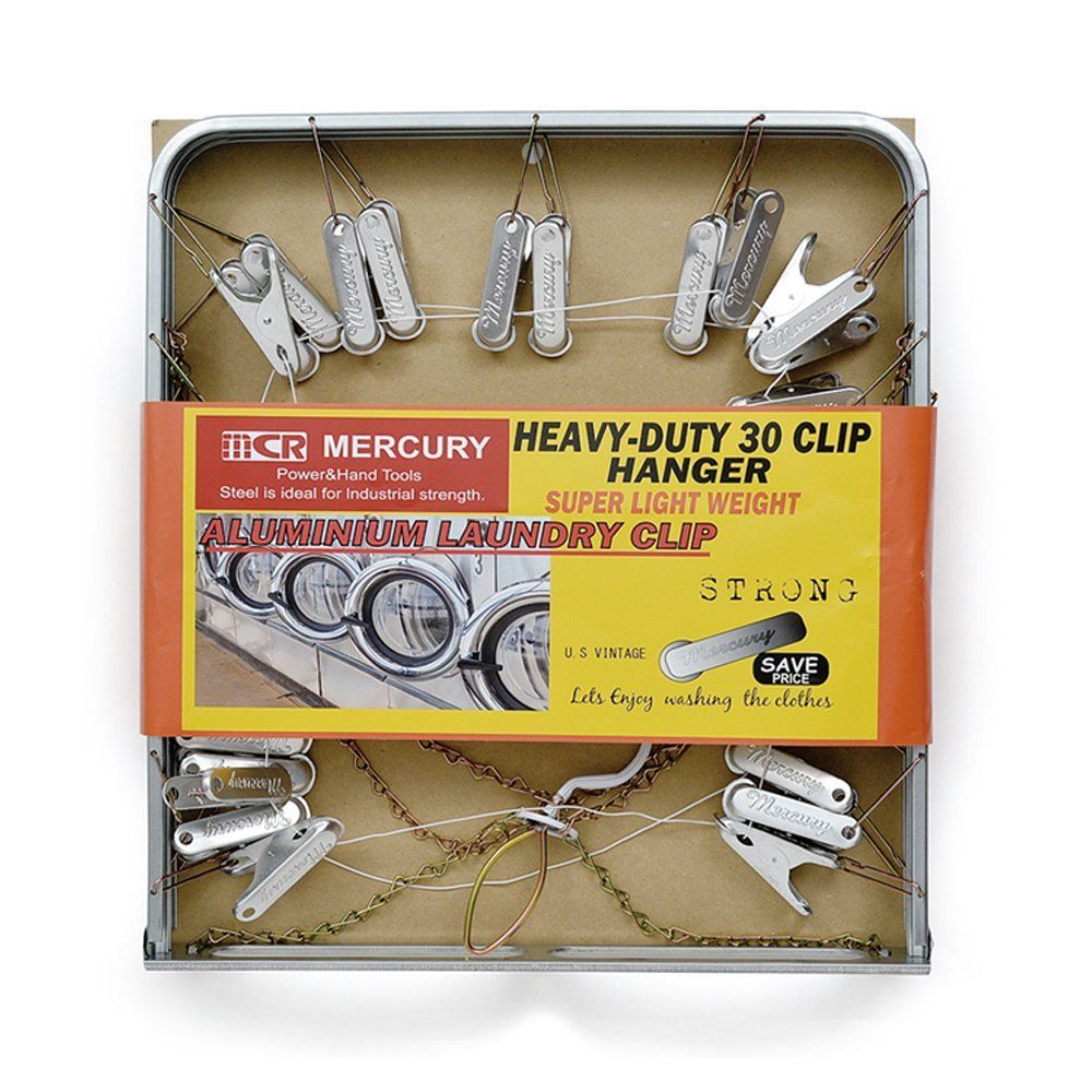 キーストーン 洗濯バサミ アルミ マーキュリー シルバー キーストーン MERCURY(マーキュリー) 角型 洗濯 物干し ランドリーハンガー シルバー 30ピンチ MELAHA30 \u203b４個以上から