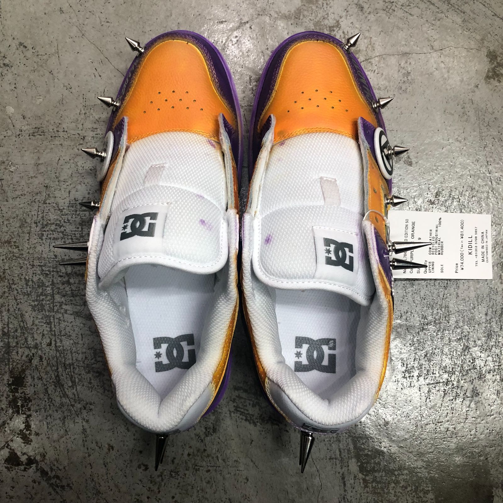 定価81400円 新品 KIDILL CUSTOMISED SNEAKERS COLLAB WITH DC SHOES 