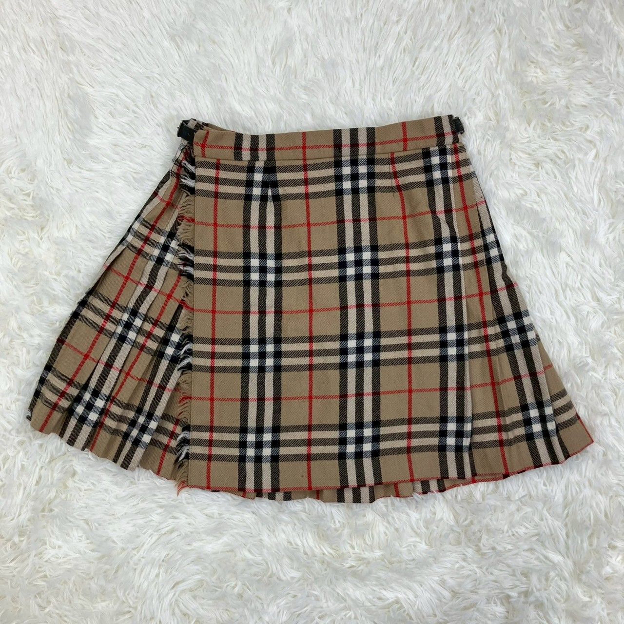 バーバリー バーバリーズ ミニスカート 巻きスカート プリーツ ノバ