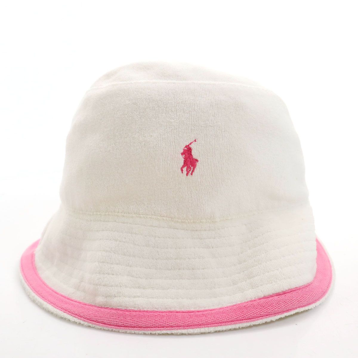 Ralph Lauren バケットハット パイル生地 ホワイト RALPH LAUREN ラルフローレン パイル地 バケット ハット ホワイト