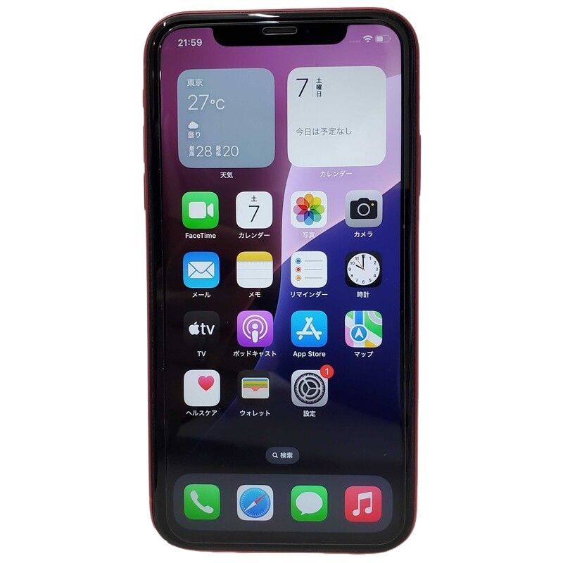 SIMフリー Apple iPhone 11 64GB MWLV2J|A Softbank ○判定 レッド スマートフォン スマホ バッテリー最大容量73％ 32506K69