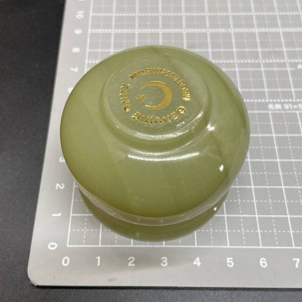 アンティーク　 盃  1客 Q223 未使用 青玉杯 石杯 瑪瑙 盃 6客 ヴィンテージオニックス