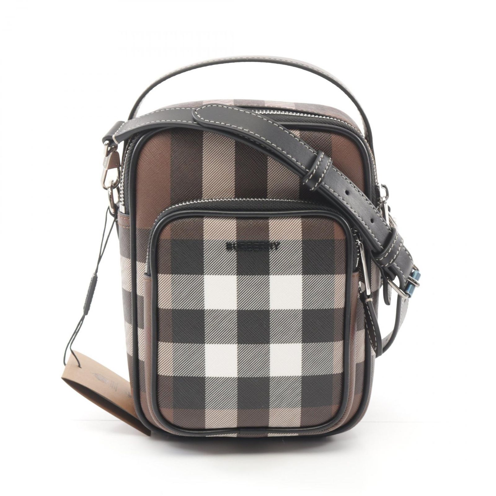 バーバリー BURBERRY ショルダーバッグ 8049118 ブラウン/チェック PVC 