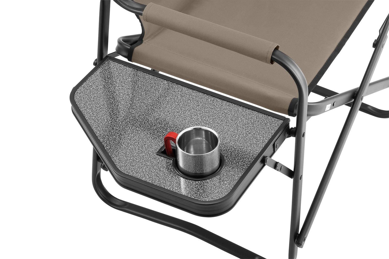 Coleman サイドテーブル付き折りたたみチェア 軽量で持ち運びラク！サイドテーブル付きColemanデッキチェア