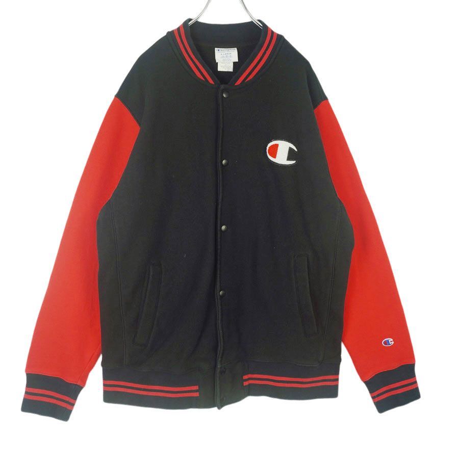 Van Jac スタジャン 黒と赤スタジアムジャンパー JW-12514