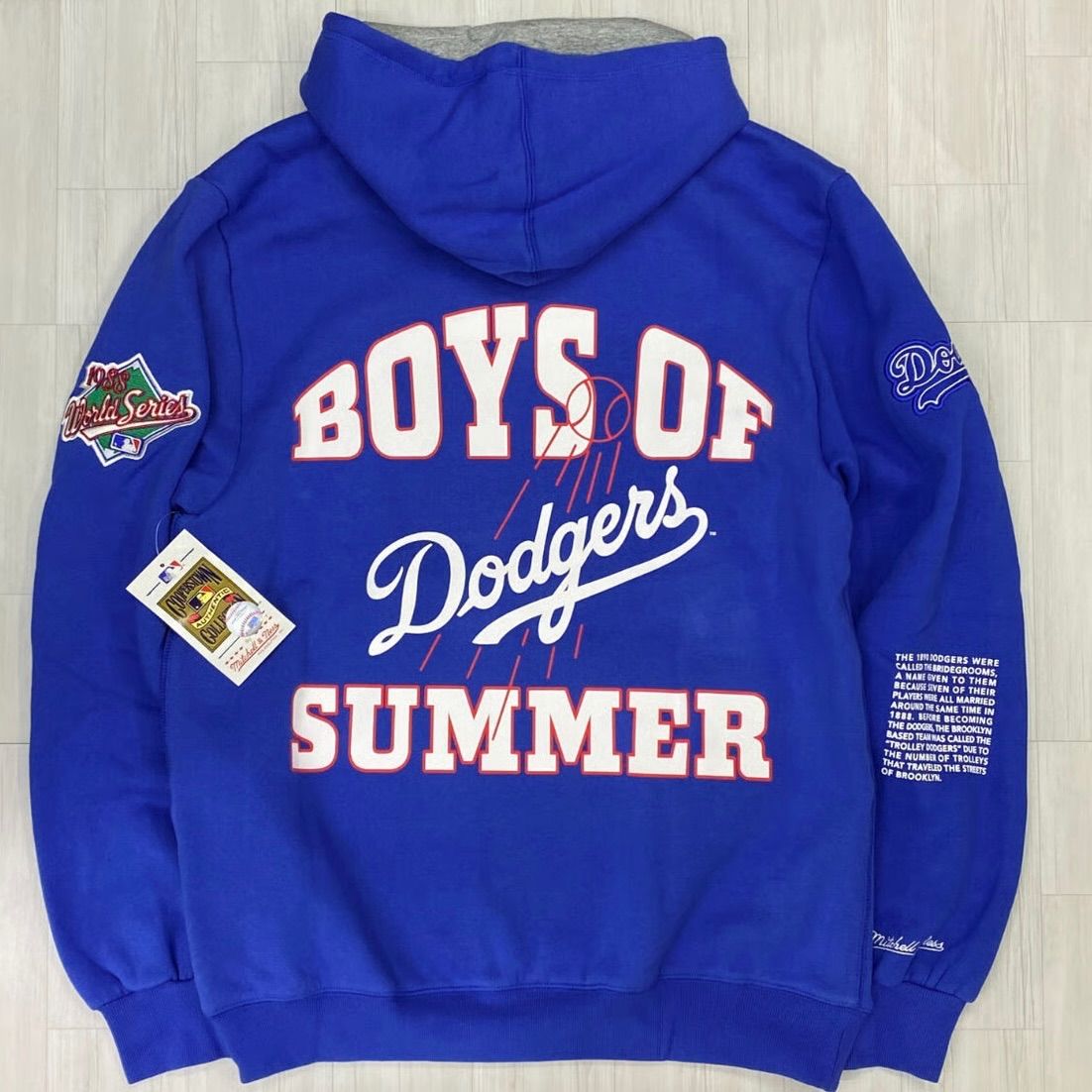 USA限定 Mitchell&Ness USA ロサンゼルス ドジャース Team Origins プルオーバー パーカー Dodgers