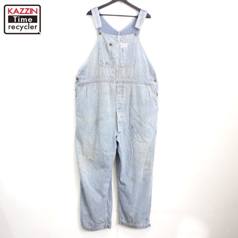 【50s】ヒッコリーオーバーオール　ヴィンテージ 50s vintage BUCKHIDE ランダムヒッコリー オーバーオール