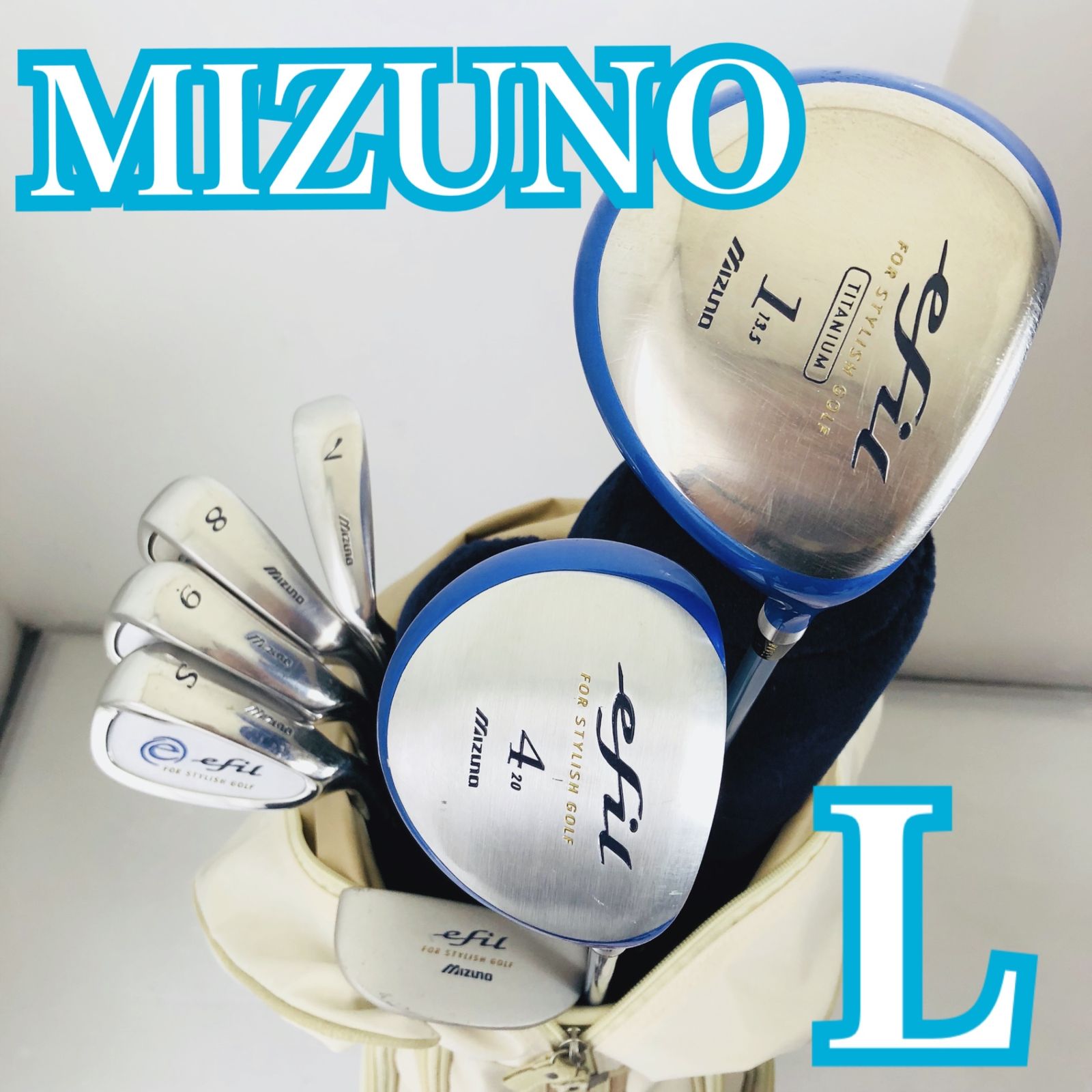 レディース MIZUNO ミズノ efil エフィル ゴルフ クラブ セット 初心者 入門 バッグ付き 右利き パター付 Y-109