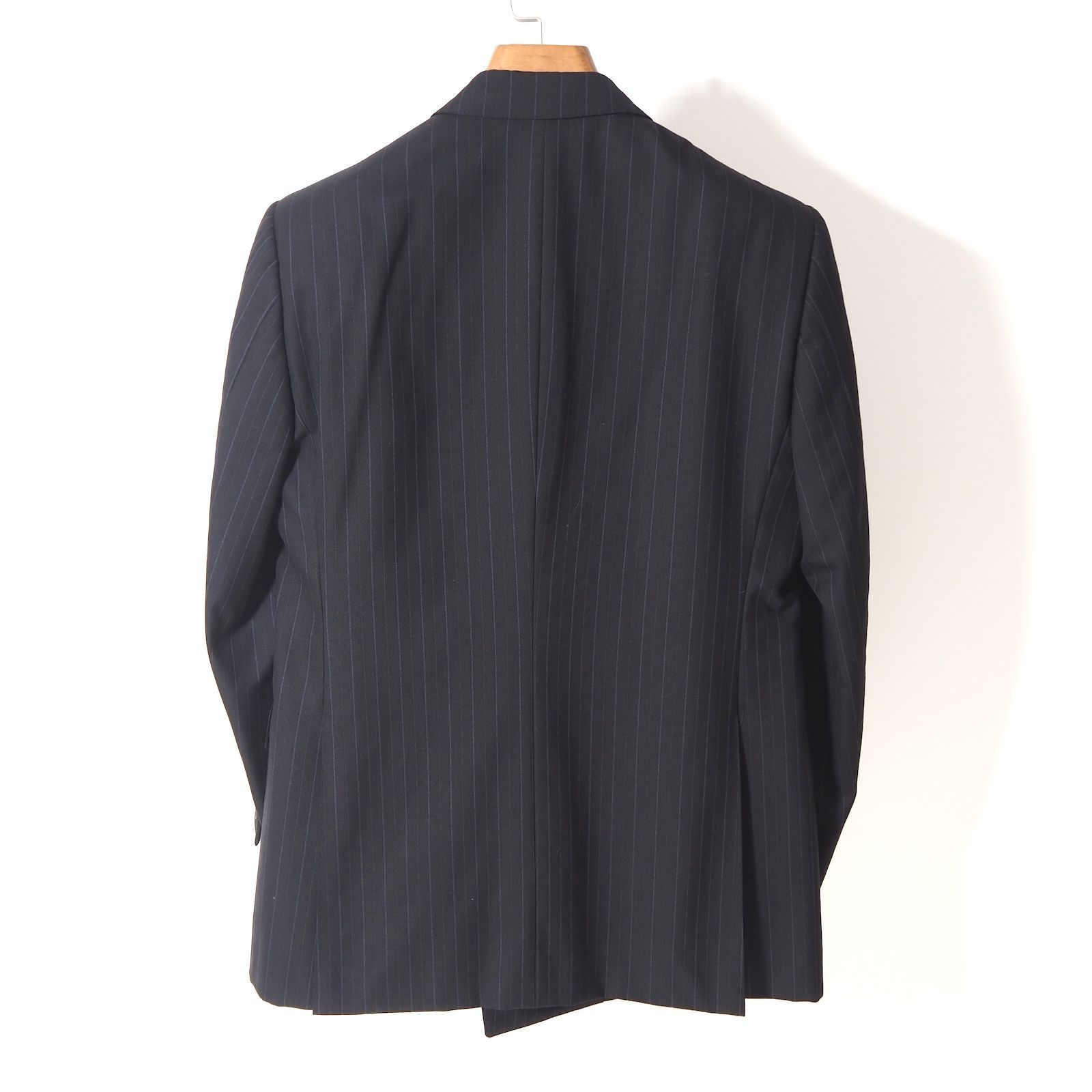 【美品】バーバリー Burberry スーツ セットアップ ダブルブレスト 黒 BURBERRYS(バーバリーズ) 90S ストライプ ダブルブレスト スーツ
